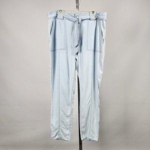 Calvin Klein Jeans Chambray Cropped Wide Leg Pants Size M
